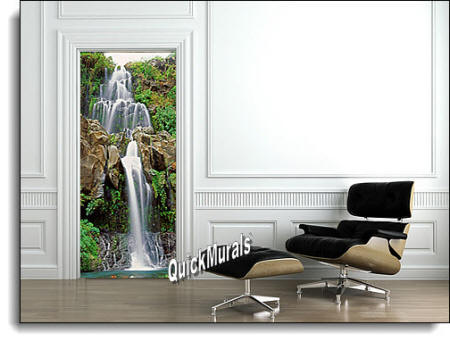 Chestnut Trail Waterfall door/wall Mural roomsetting
