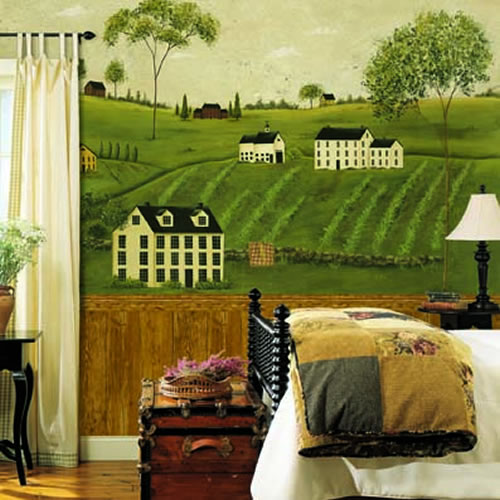 Countryside Wall Mural roomsetting