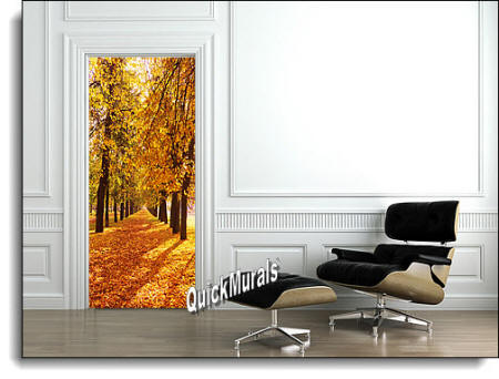 Wooded PathDoor Mural Roomsetting