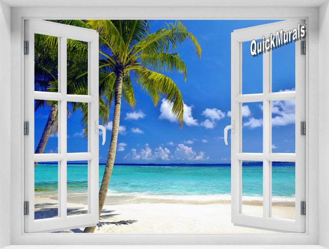 Tropical Ocean Instant Window Mural 