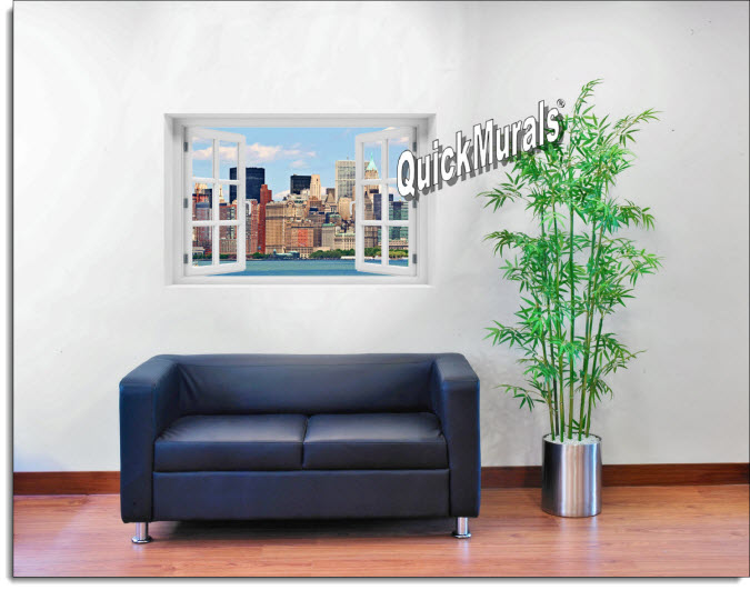 New York City #1 Color Instant Window Mural roomsetting