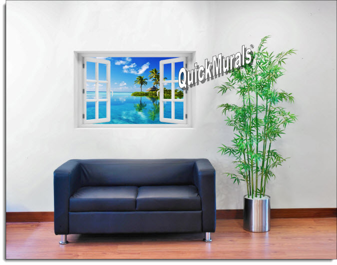 Oasis Instant Window Mural roomsetting
