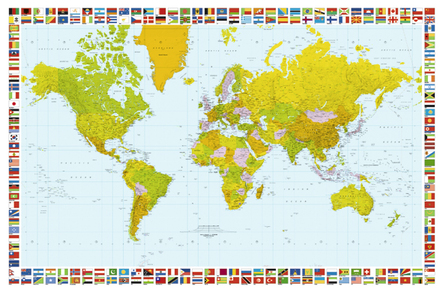 Map of the World Wall Mural