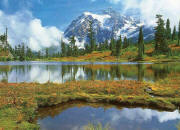 Mt Shuksan And Picture Lake Wall Mural 	