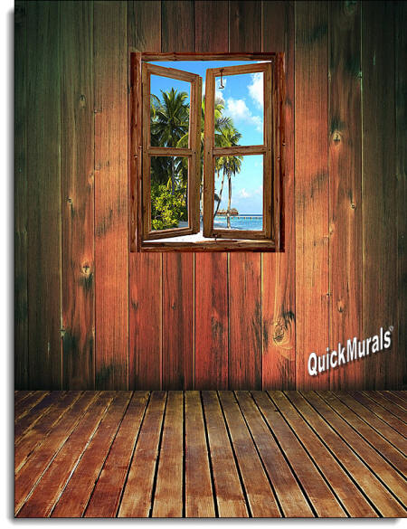 Beach Cabin Window #1 roomsetting
