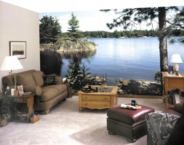 Lake in the Woods Wall Mural C391 roomsetting