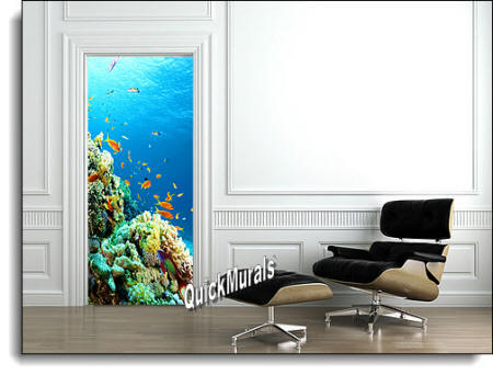 Coral Reef Door Mural Roomsetting
