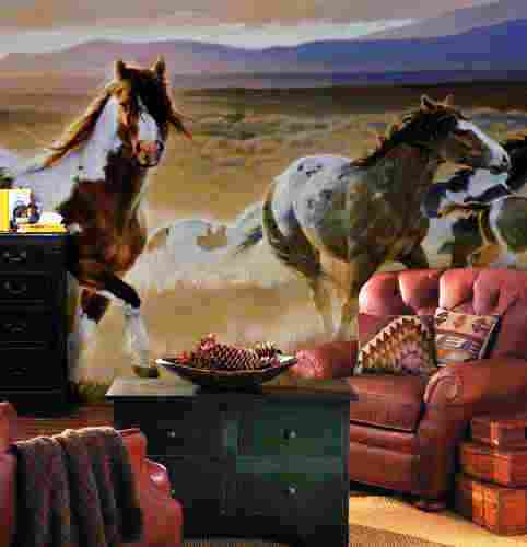 Desert Horse Wall Mural roomsetting