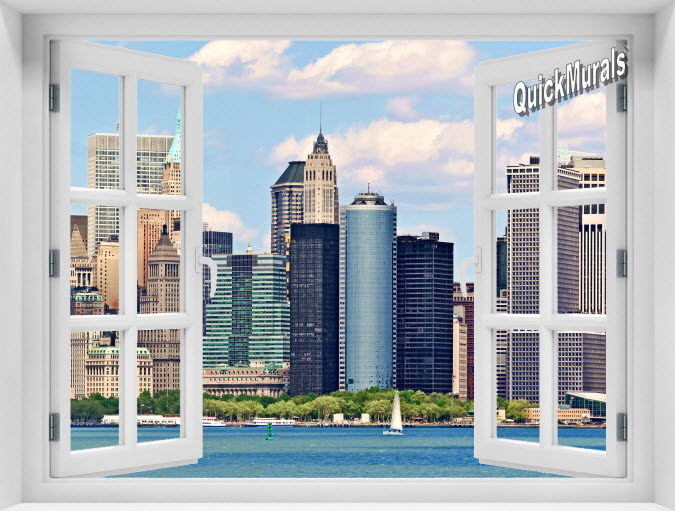 New York City #2 Color Instant Window Mural 