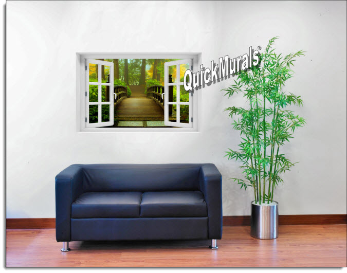 Enchanted Forest Instant Window Mural roomsetting