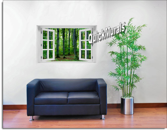 Woodland Forest Instant Window Mural 